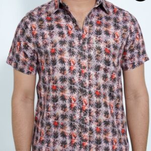 Men’s Premium Half Sleeve Summer Cotton Shirt-Fv206