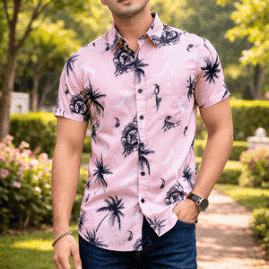 Men’s Premium Half Sleeve Summer Linen Shirt