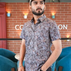 Men’s Premium Half Sleeve Summer Cotton Shirt-Fv207
