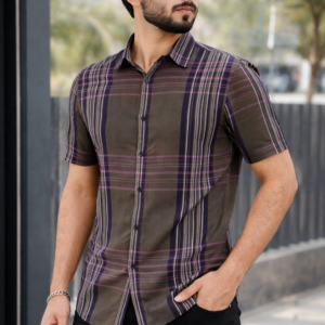 Men’s Premium Half Sleeve Summer Linen Shirt-Fv216