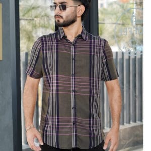 Men’s Premium Half Sleeve Summer Linen Shirt-Fv216