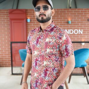 Men’s Premium Half Sleeve Summer Linen Shirt-Fv223