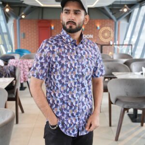 Men’s Premium Half Sleeve Summer Cotton Shirt-FV220