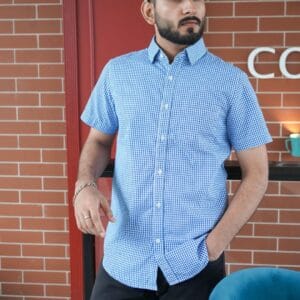 Men’s Premium Half Sleeve Summer Cotton Shirt-FV214