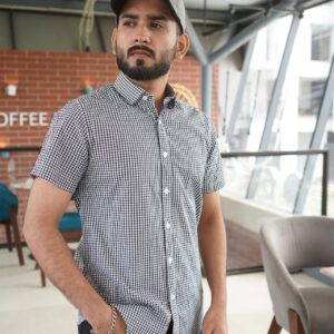 Men’s Premium Half Sleeve Summer Cotton Shirt-FV212