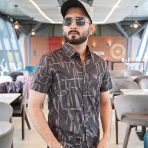 Men’s Premium Half Sleeve Summer Cotton Shirt-Fv209