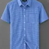 Men’s Premium Half Sleeve Summer Cotton Shirt-FV214