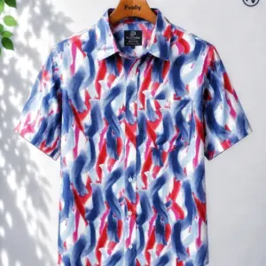 Men’s Premium Half Sleeve Summer Cotton Shirt-Fv217