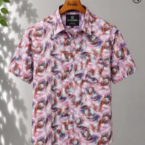 Men’s Premium Half Sleeve Summer Cotton Shirt-Fv229