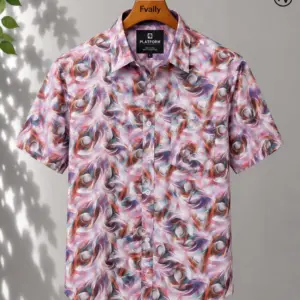 Men’s Premium Half Sleeve Summer Cotton Shirt-Fv229